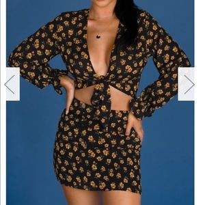 Miss Lola 2 piece skirt and top